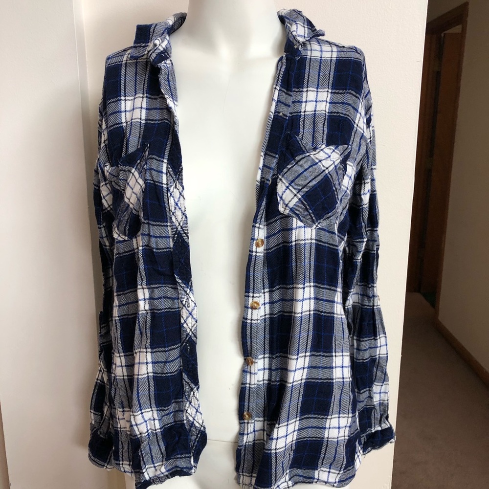 Blue/White Plaid Flannel